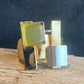 Christophe Poly Rings -Green Square Boxy Gold - Brainchild Designs
