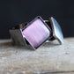 Christophe Poly Rings - Purple Tilted Squares (Size 7)