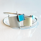 Christophe Poly Cuffs -small- Turquoise with Squares - Brainchild Designs